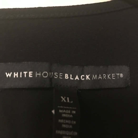 White House black Market black shiny top size extra large - Picture 3 of 3